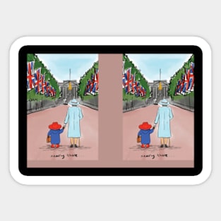 Farewell Queen Elizabeth and Paddington the Bear Sticker